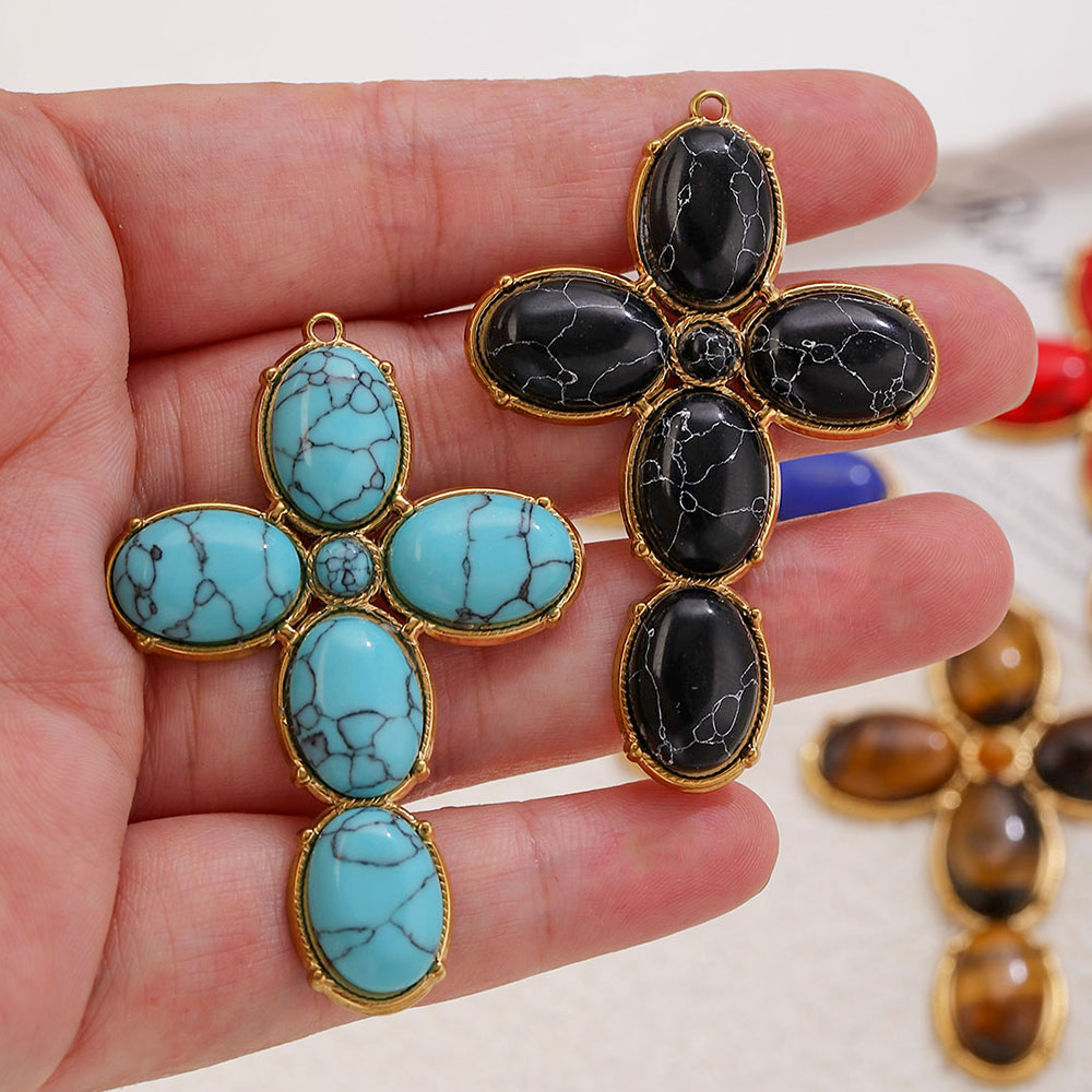 Vintage Fashion Jewelry - Zawieszki ze stali nierdzewnej, vintage, duży