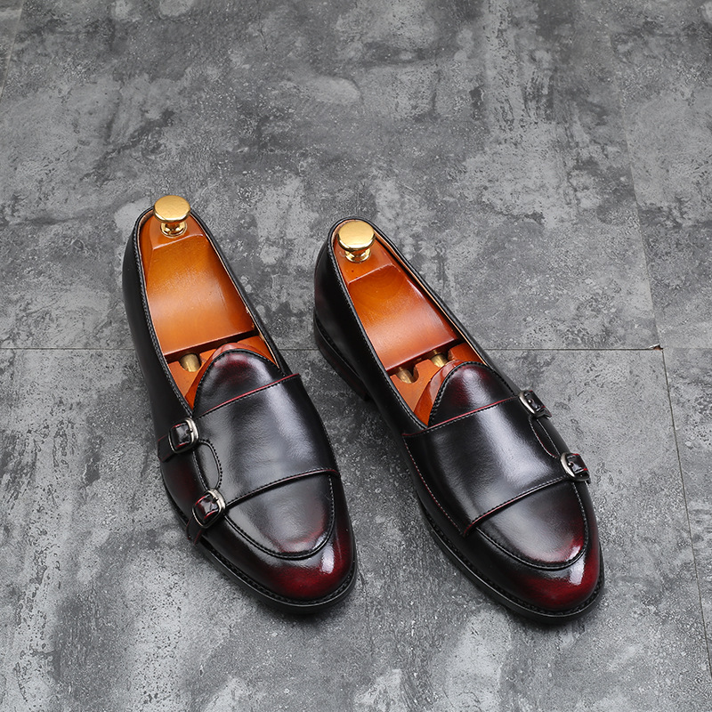 Vintage Fashion Rome - Męskie skórzane buty casual w stylu