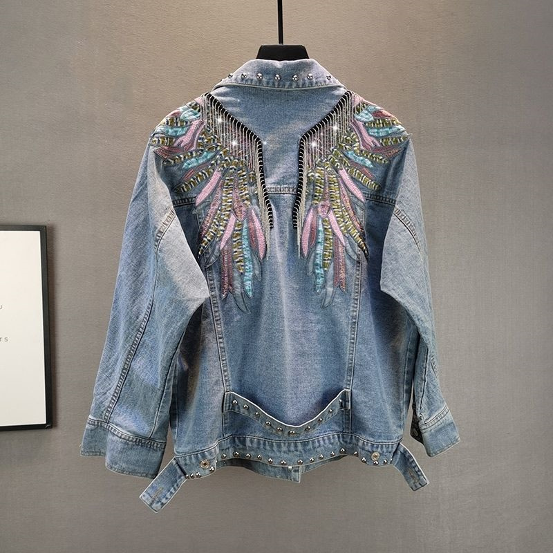 Patchwork Jean Jacket - 2024 New AutumnFashion nit damska kurtka
