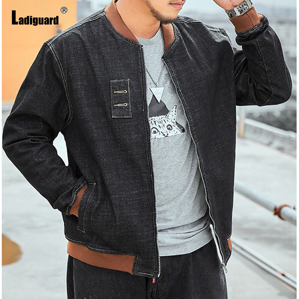 Patchwork Jean Jacket - Ladiguard Plus rozmiar 7xl męskie patchworkowe