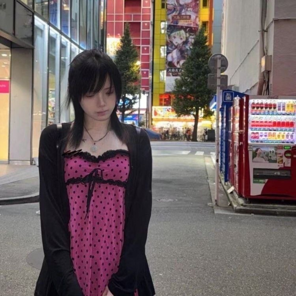 Vintage Fashion Japan - Japoński Słodki Zestaw 2-częściowy Damski Top