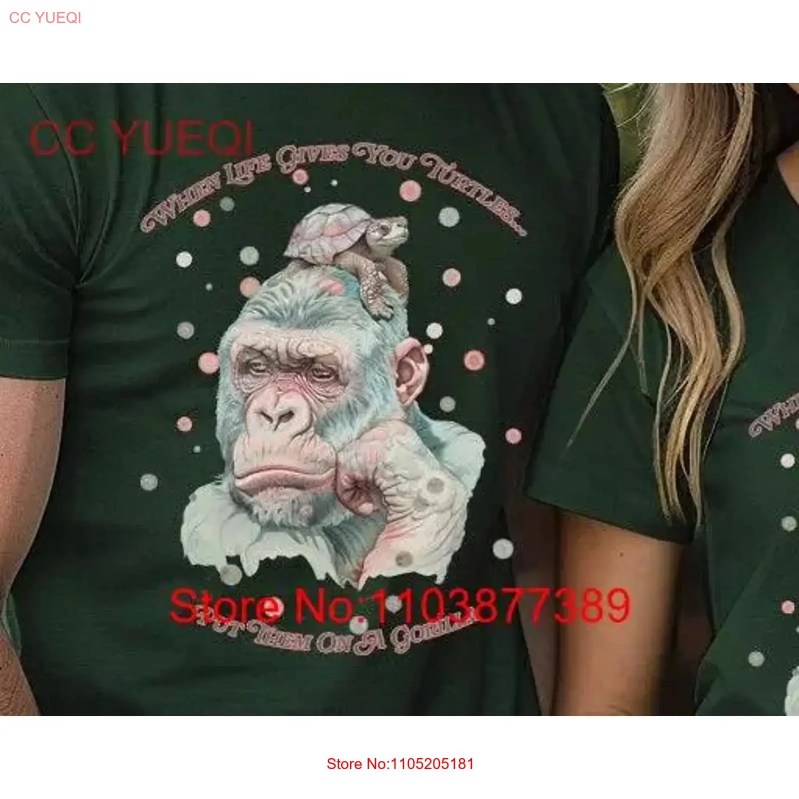 Vintage Fashion Stuff - Koszulka Gorilla Żółw Śmieszne Dziwne Rzeczy