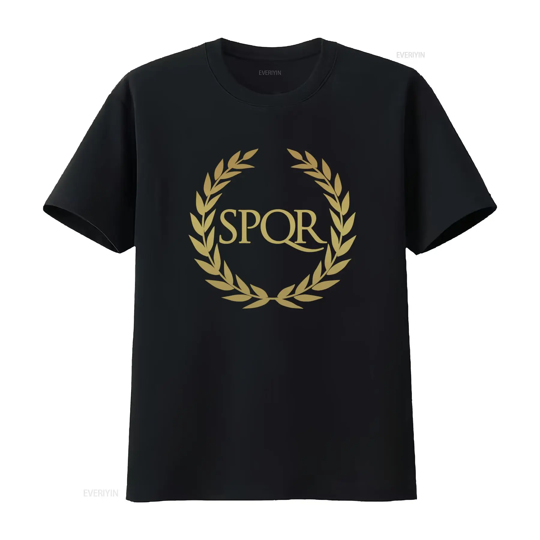 Vintage Fashion Rome - Koszulka SPQR Symbol Starożytnego Rzymu Złoty