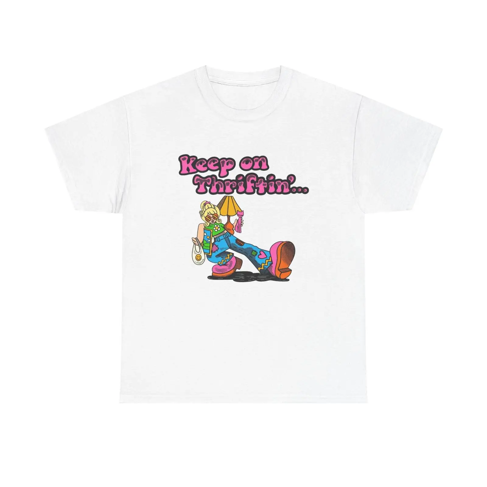 Zabawna koszulka Keep On Thrif – Thrift Vintage Fashion Usa recenzja i cena