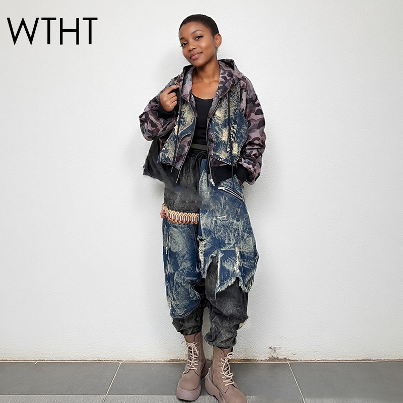 Modna damska kurtka dżinsowa z – Patchwork Jean Jacket recenzja i cena