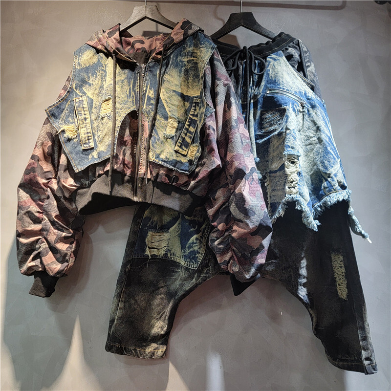 Modna damska kurtka dżinsowa z – Patchwork Jean Jacket recenzja i cena