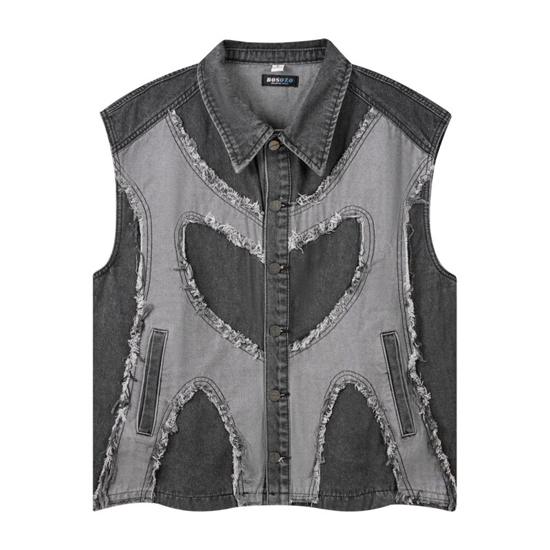 Europejska i amerykańska męska – Patchwork Jean Jacket recenzja i cena
