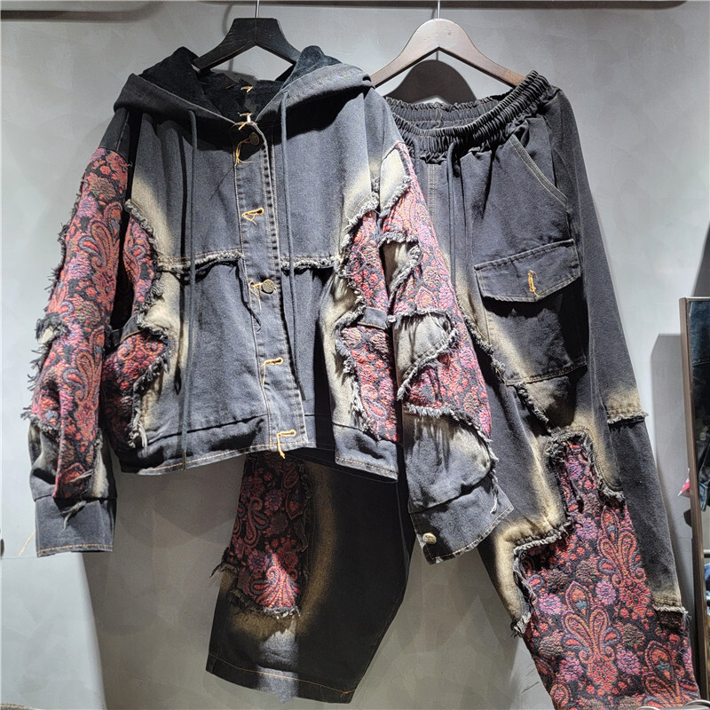 Kurtka jeansowa damska WTHT z  – Patchwork Jean Jacket recenzja i cena