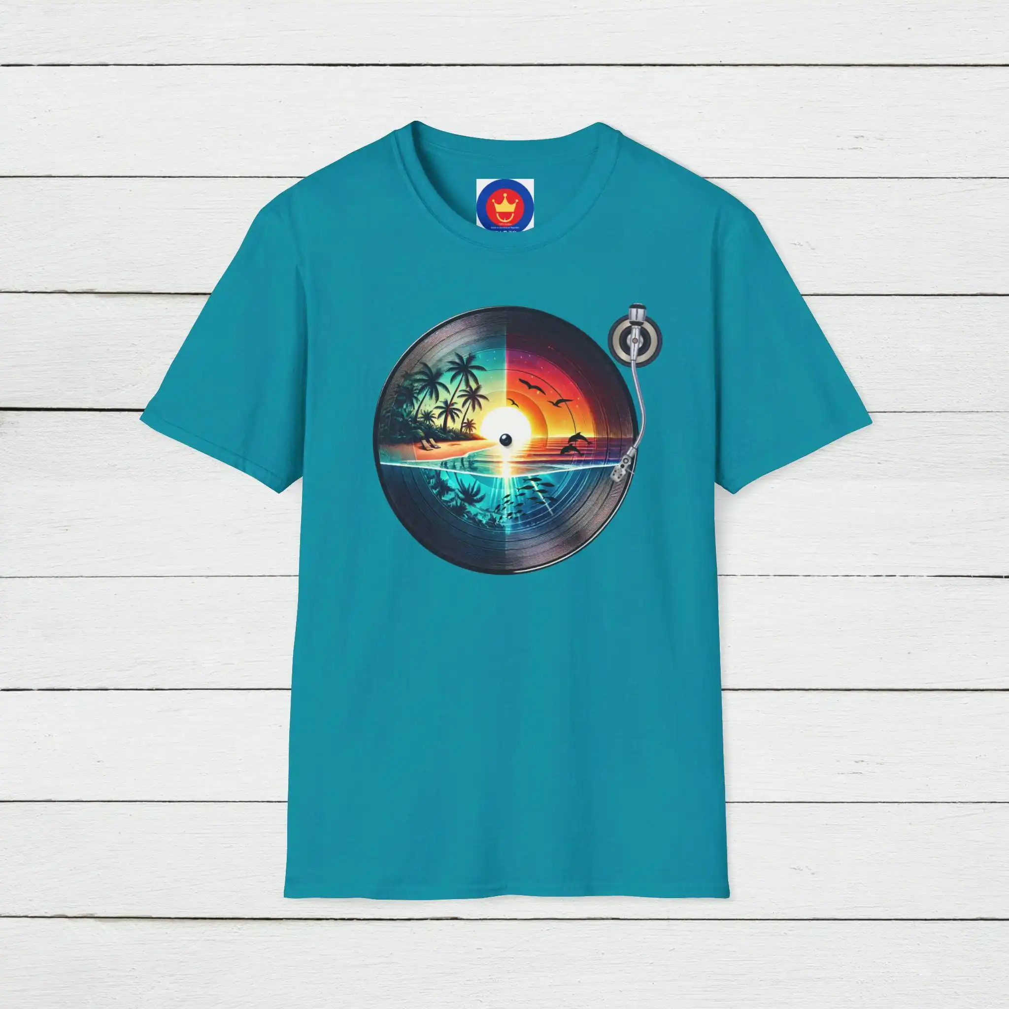 Koszulka Retro Beach Vinyl z m – Vintage Vibes Fashion recenzja i cena
