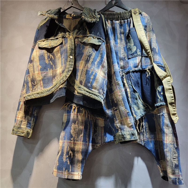 WTHT moda damska nieregularna  – Patchwork Jean Jacket recenzja i cena