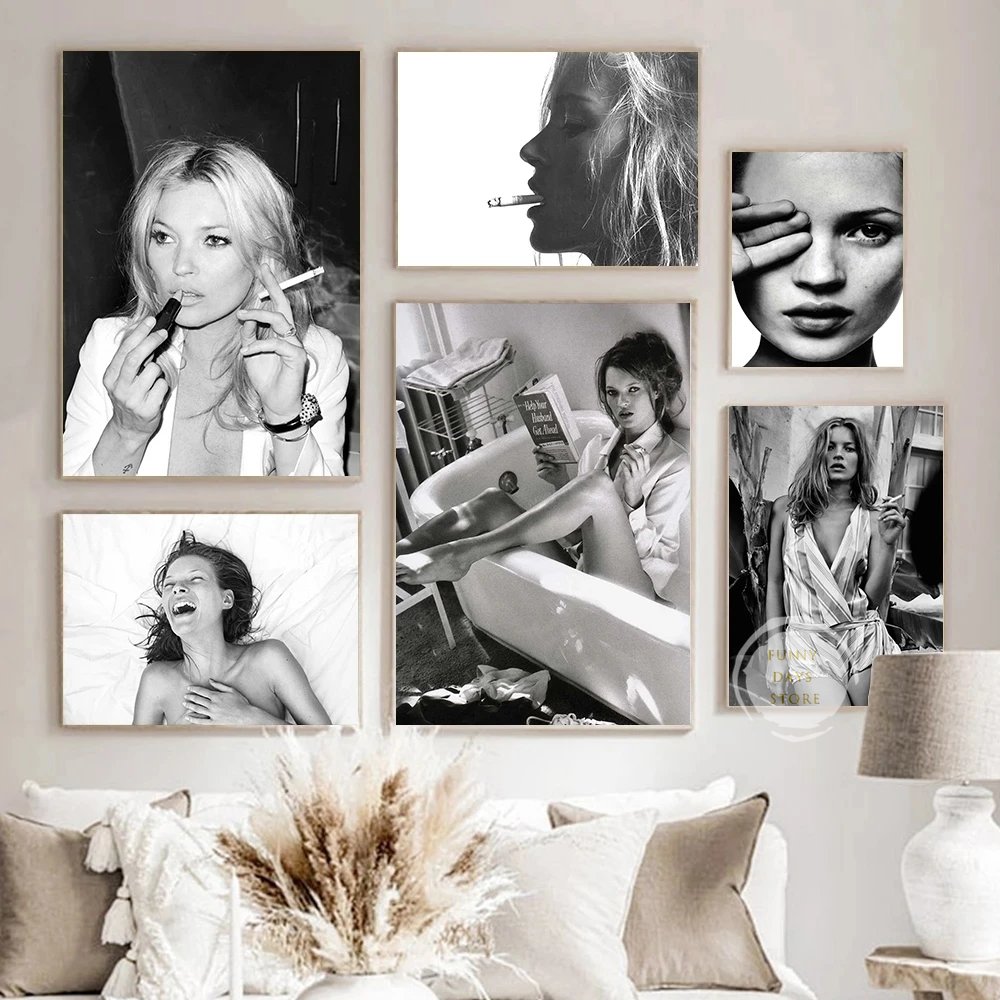 Vintage Sexy Supermodelka Kate – Vintage Vogue Fashion Poster recenzja i cena