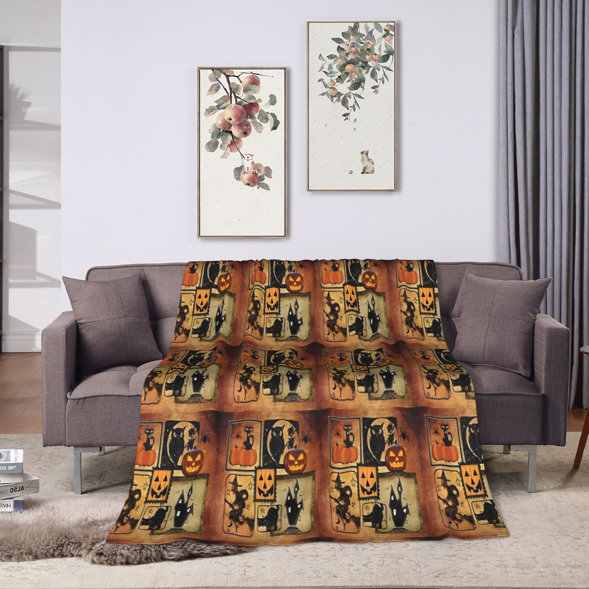 Koc w stylu vintage z motywem  – Vintage Fashion Collage recenzja i cena