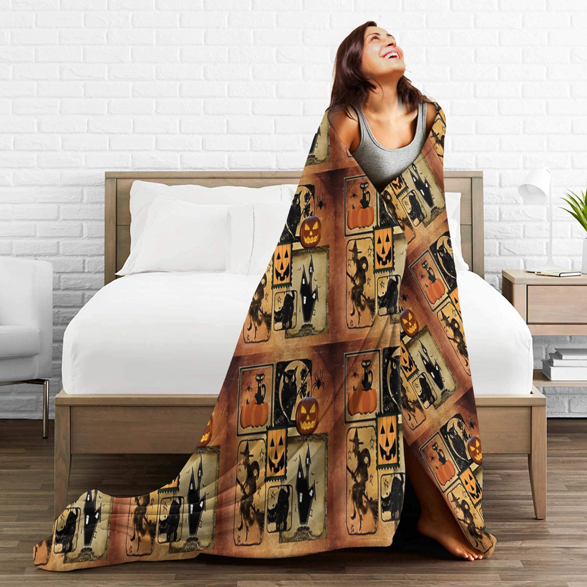 Koc w stylu vintage z motywem  – Vintage Fashion Collage recenzja i cena