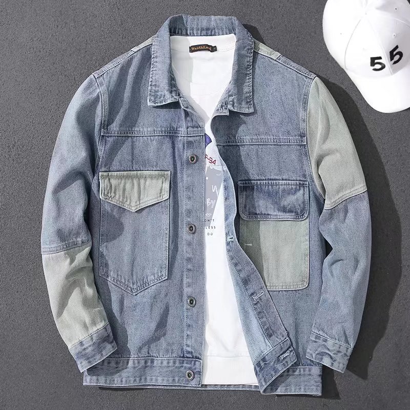 Męska kurtka dżinsowa oversize – Patchwork Jean Jacket recenzja i cena