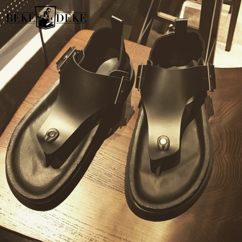 Letnia moda męska gruba platfo – Vintage Fashion Rome recenzja i cena