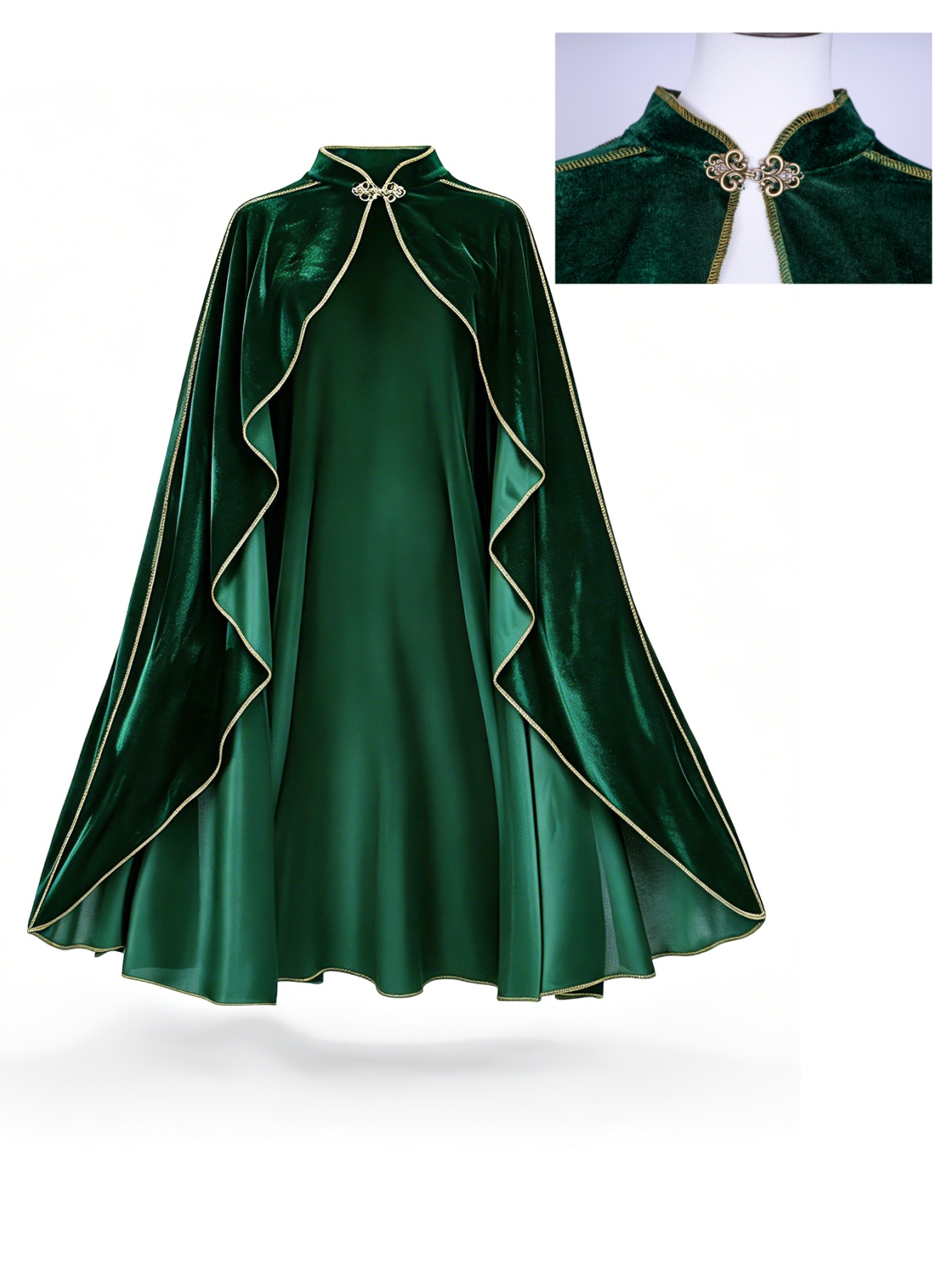 Damski płaszcz zielony aksamit – Vintage Fashion Dress recenzja i cena