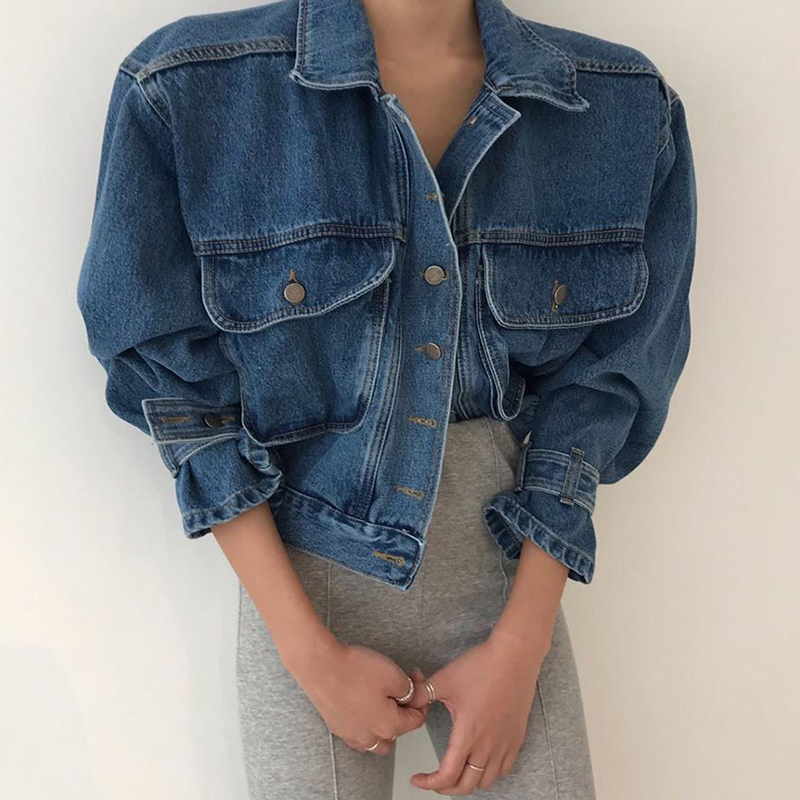 Krótka kurtka jeansowa damska  – Patchwork Jean Jacket recenzja i cena